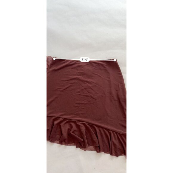 Hello Molly No Secrets Mesh Mini Skirt in Chocolate - Picture 4 of 6